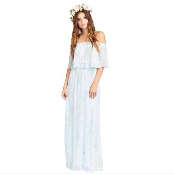 Show Me Your Mumu Hacienda Maxi Dress Baby Babers Blue Size XXS NWT - Picture 1 of 7
